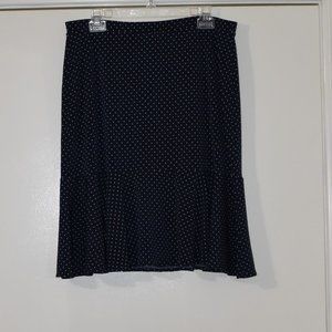 Navy  & White Polka Dot Skirt